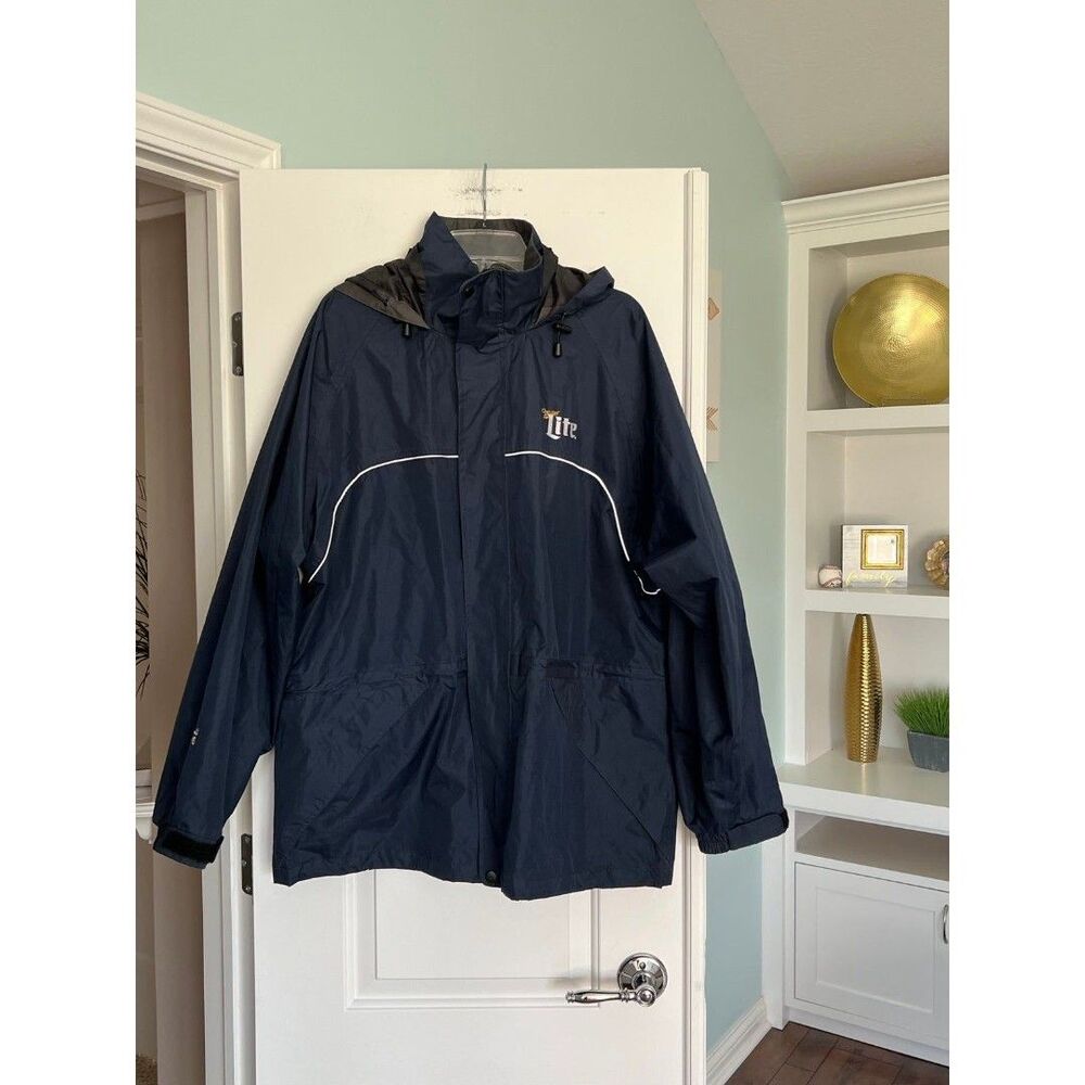 Viking Bomber Men's Jacket Waterproof Hooded Size XL Miller Light Beer